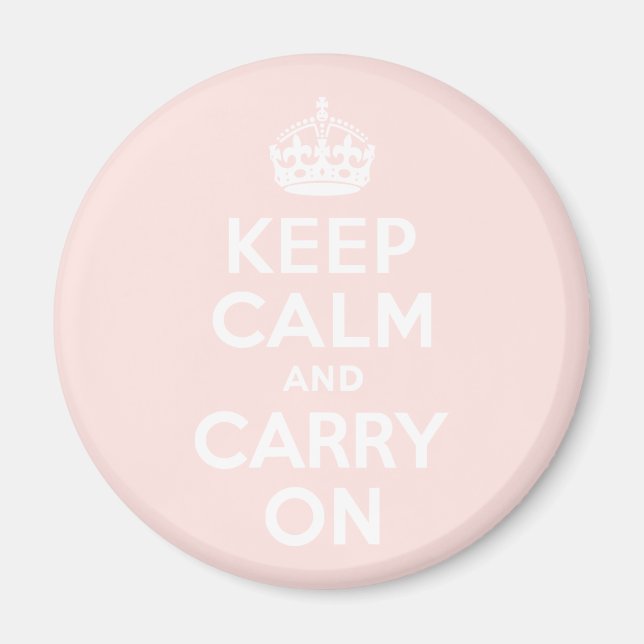 Misty Rose Keep Calm and Carry On Magnet (Front)