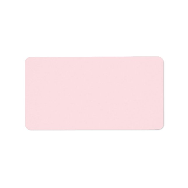 Misty Rose Light Baby Pink Solid Colour Background Label (Front)