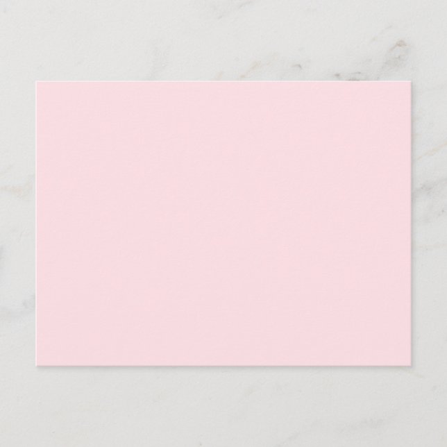 Misty Rose Light Baby Pink Solid Colour Background Postcard (Front)