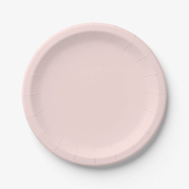 Misty Rose Solid Colour Paper Plate (Front)