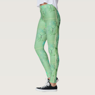 Misty Shamrocks  Leggings