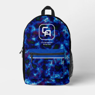 Misty Smoke Monogram Blue Printed Backpack
