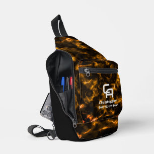 Misty Smoke Monogram Gold Sling Bag