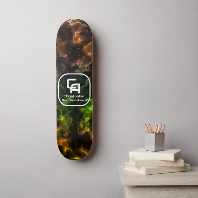 Misty Smoke Monogram Multicolors Skateboard (Wall Art)