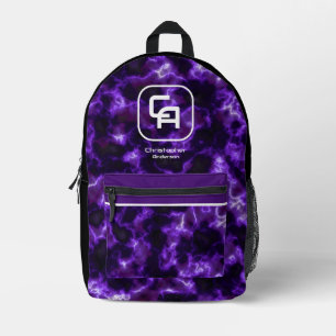 Misty Smoke Monogram Purple Printed Backpack