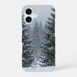 Misty Snowy Forest Pale Winter Phone Case