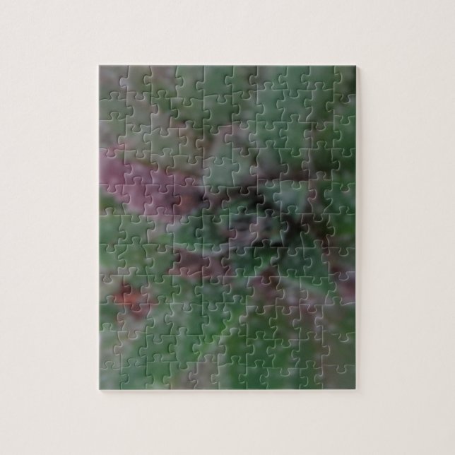 Misty Succulent, Green Purple, Nature, Flora Plant Jigsaw Puzzle (Vertical)