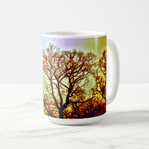 MISTY SUN TREES COFFEE MUG