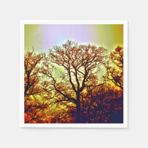 MISTY SUN TREES NAPKIN