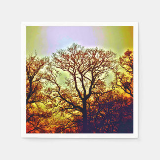 MISTY SUN TREES NAPKIN