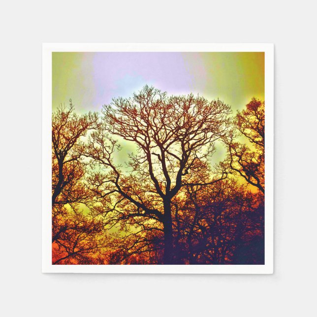 MISTY SUN TREES NAPKIN (Front)