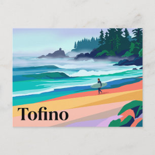 Misty Tofino Surfer Canada Postcard