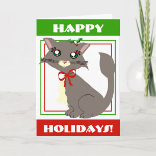 Misty Toon Kitty Holiday! Card