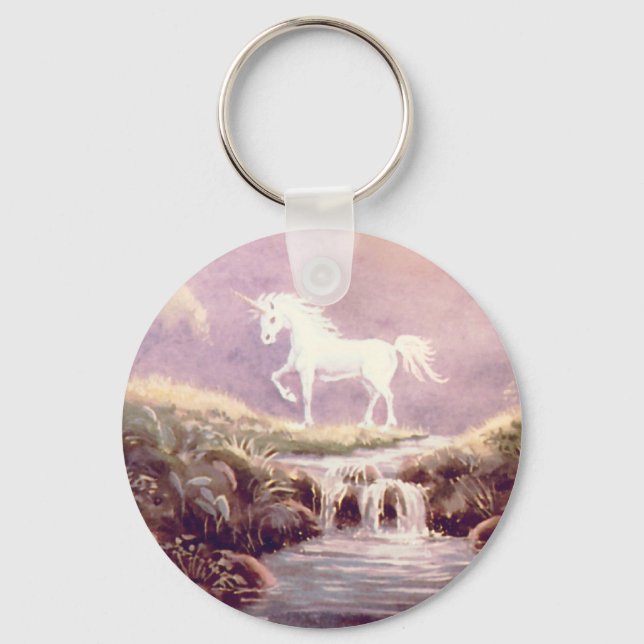 MISTY UNICORN by SHARON SHARPE Key Ring (Front)