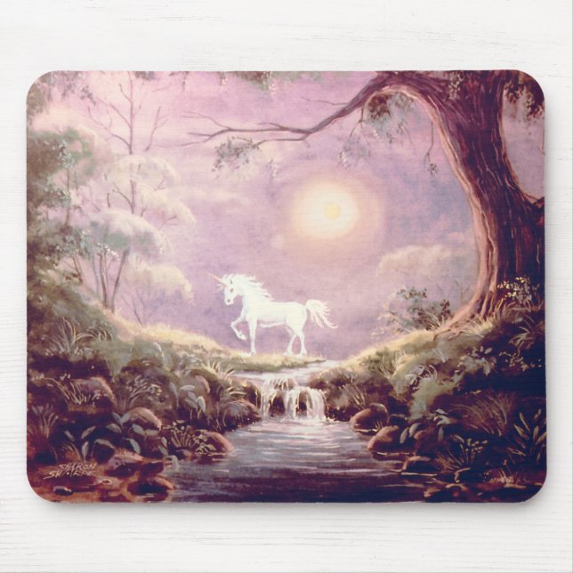 MISTY UNICORN by SHARON SHARPE Mouse Pad (Front)