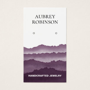 Misty Watercolor Mountains Purple Display Card