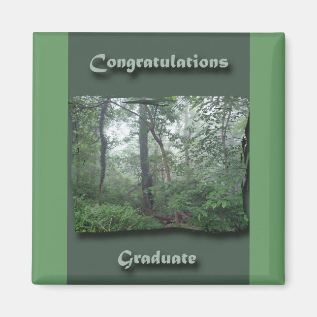 Misty Woods Congratulations Graduate Magnet (Front)