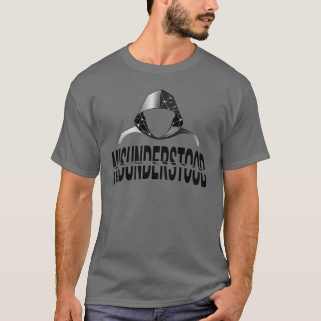 Misunderstood Glitch Hoodie Phantom T-Shirt (Front)