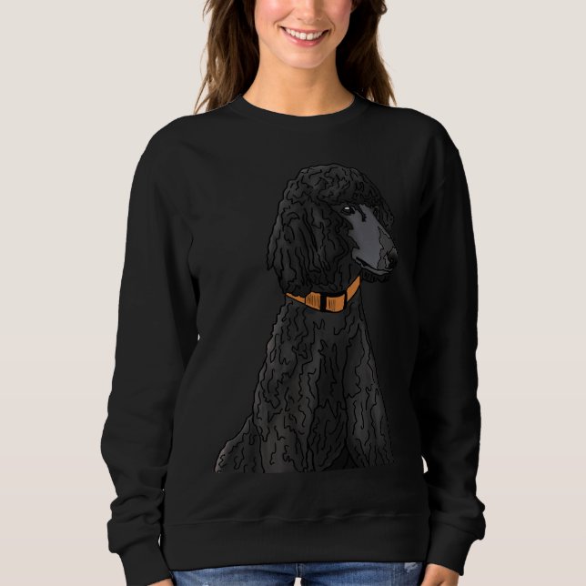 Misza The Black Standard Poodle Sweatshirt (Front)