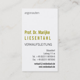 Mit Monogram Hochformat Business Card