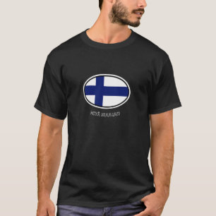 Mitä Kuuluu? Finland Oval Flag Design T-Shirt