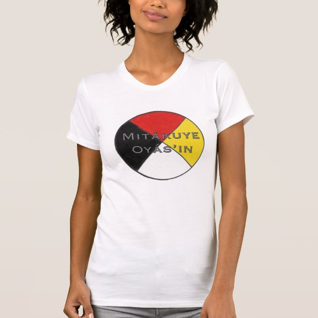 Mitakuye Oyasin Women's We Are All Related Lakota T-Shirt (Front)