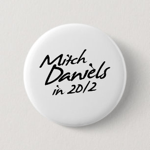MITCH DANIELS 2012 Autograph 6 Cm Round Badge
