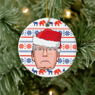 MITCH MCCONNELL CHRISTMAS CERAMIC TREE DECORATION