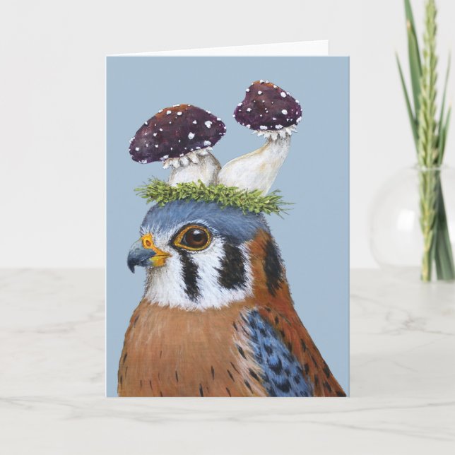 Mitch the kestrel card (Front)