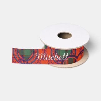 Mitchell clan Plaid Scottish kilt tartan Satin Ribbon
