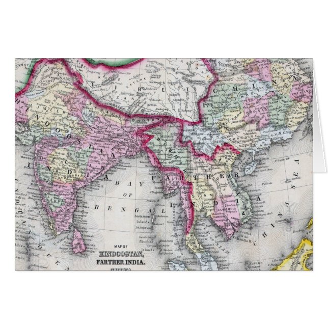Mitchell Map | India, Tibet, China & SE Asia (Front Horizontal)