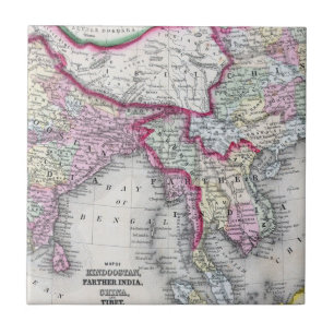 Mitchell Map India, Tibet, China & SE Asia Tile