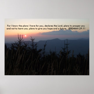 Mitchell North Carolina - Jeremiah 29:11 Poster