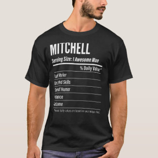 Mitchell Serving Size Nutrition Label Calories T-Shirt