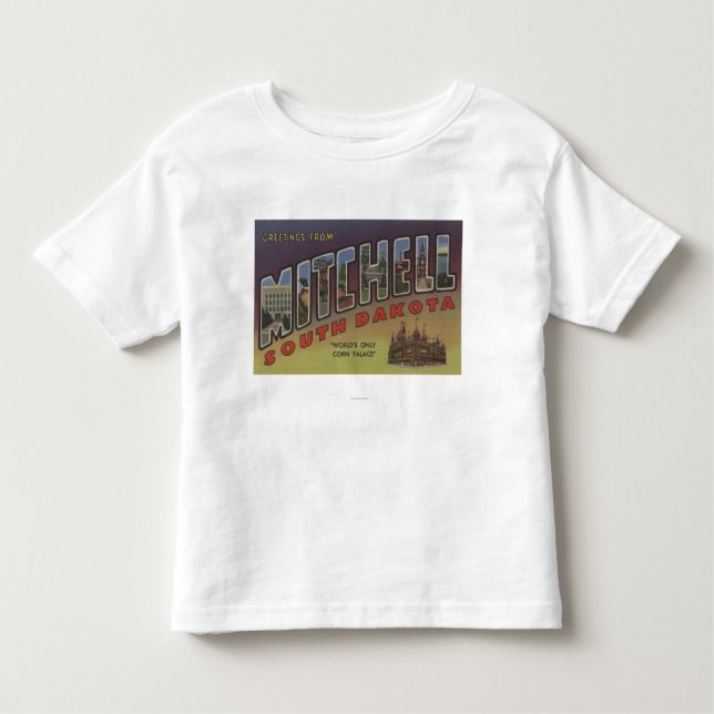 Mitchell, South Dakota - Large Letter Scenes Toddler T-Shirt (Front)