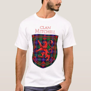 Mitchell Tartan Scottish Plaid Lion Rampant T-Shirt