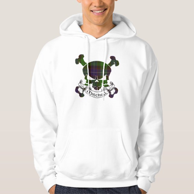 Mitchell Tartan Skull Hoodie (Front)