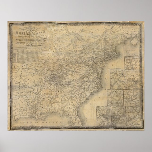 Mitchell's map of the United States Poster (Front)