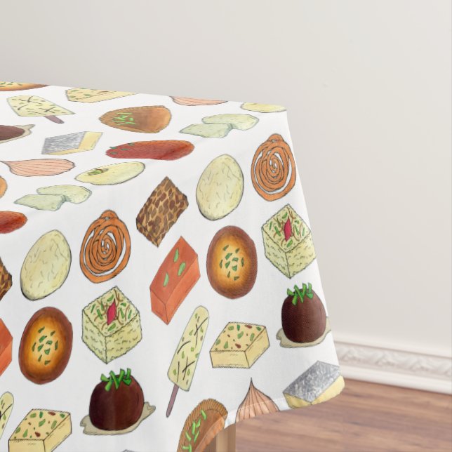 Mithai Indian Candy Sweets Confectionery Barfi Tablecloth (In Situ)