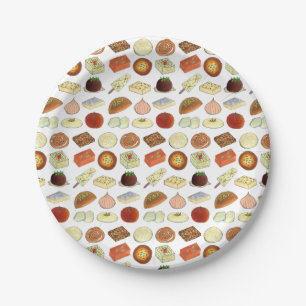 Mithai Indian Sweets Confectionery Desserts India Paper Plate