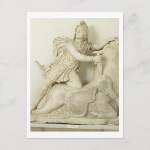 Mithras Sacrificing the Bull, Marble relief, Roman Postcard