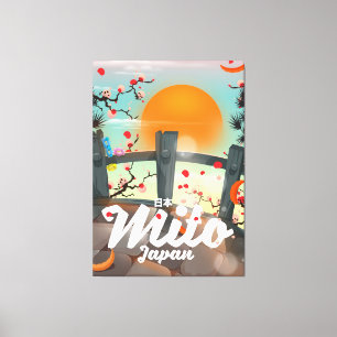 Mito Japan vintage travel poster print art.