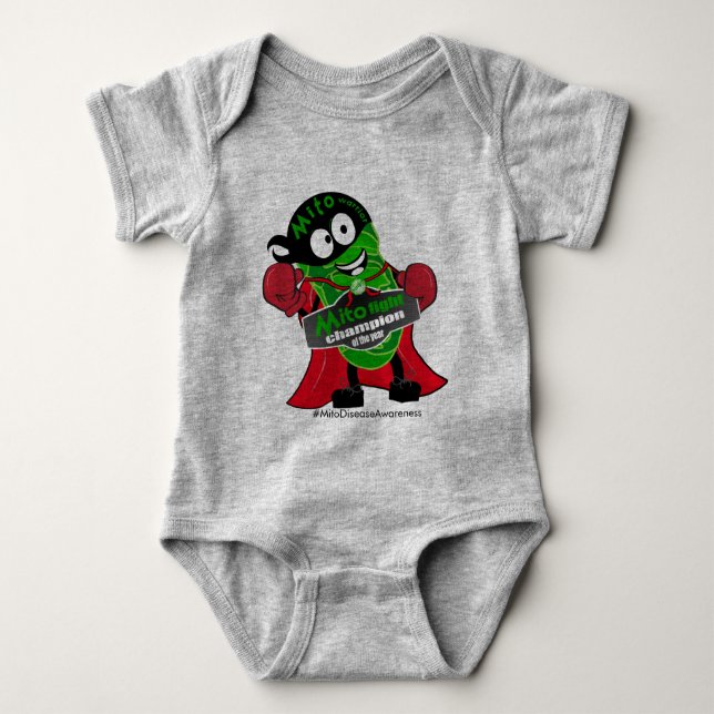 Mito Warrior fight champion baby Baby Bodysuit (Front)