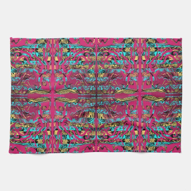 Mitochondri-Pop Tea Towel (Horizontal)