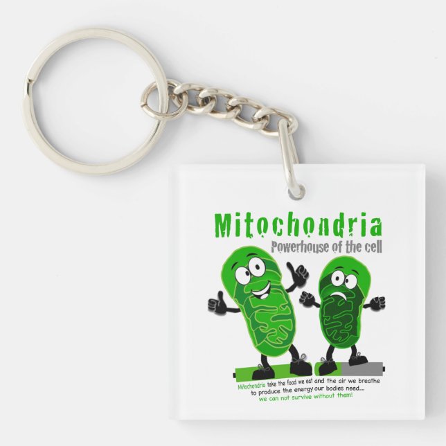 Mitochondria Powerhouse of the Cell Key Ring (Front)