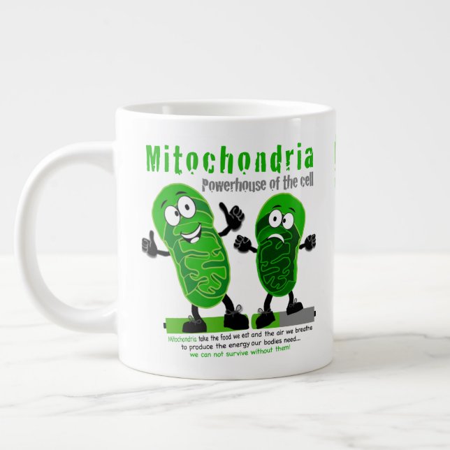 Mitochondria Powerhouse of the Cell Large Coffee Mug (Left)