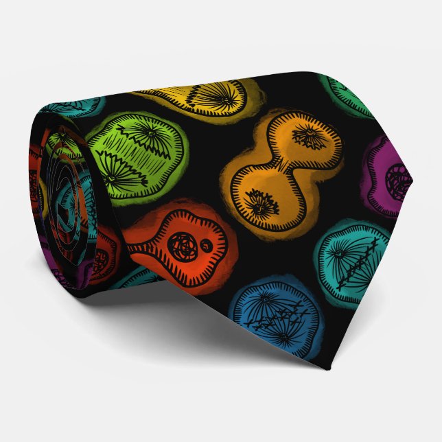 Mitosis - Colour on Black Tie (Rolled)