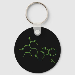 Mitragynine Kratom Molecule - Chemistry Diagram Key Ring