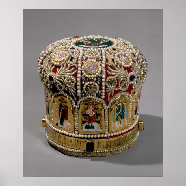 Mitre crown set with pearls and precious poster (Front)