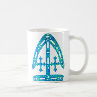 Mitre in blue and green